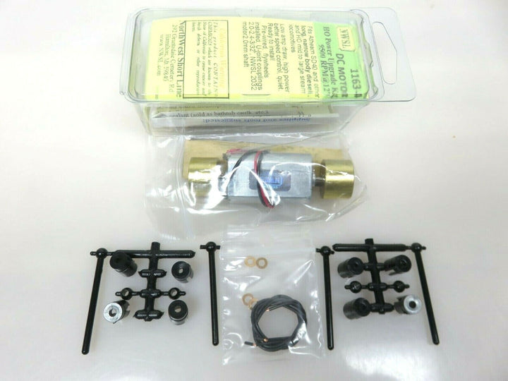 NWSL Northwest Short Line 1163-4 HO Re-power Kit Can Motor 2 Brass Flywheels NIB image 1