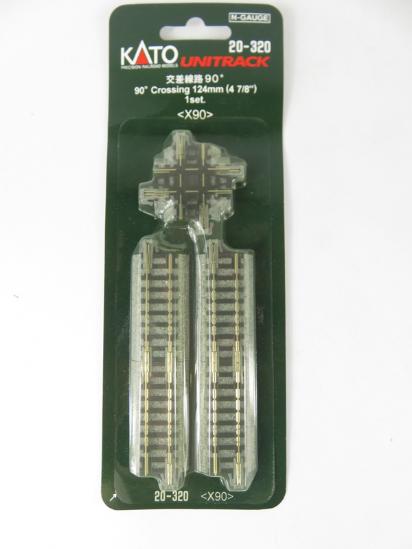 Kato 20-320 N Scale Unitrack Track Crossing 90-Degree, 4-7/8" 124mm NIB