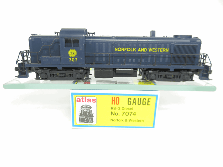 Vintage Atlas Kato 7074 HO Scale NW Norfolk Western Alco RS-3 Diesel Locomotive image 0