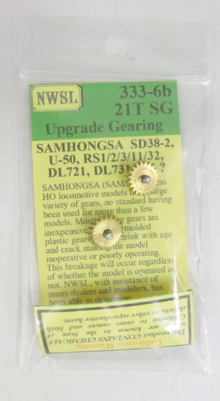 Northwest Short Line NWSL 333-6B Spur Gear Brass 2 Pack Fits Samhongsa Brass image 1