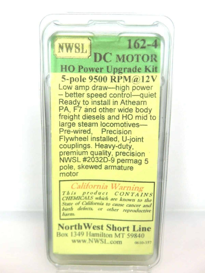 NWSL Northwest Short Line 162-4 HO Re-power Kit Can Motor 1 Brass Flywheel NIB image 3