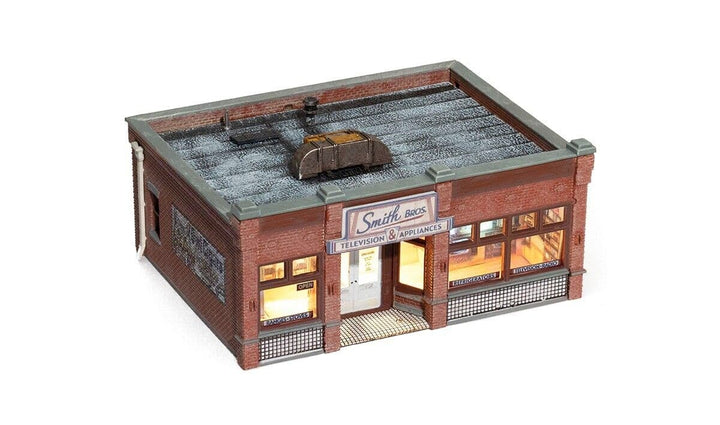 Woodland Scenics BR4959 Built and Ready N Scale Smith Brothers TV &amp; Appliance image 1