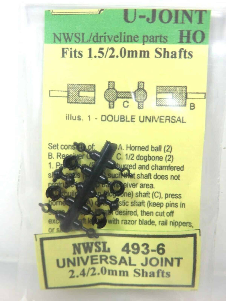 Northwest Short Line NWSL 493-6 Driveline Universal Connector 2mm 1.5mm image 1