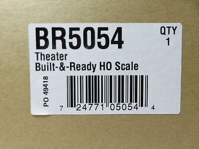 Woodland Scenics BR5054 Built and Ready HO Scale Theater Building Lighted NIB image 6