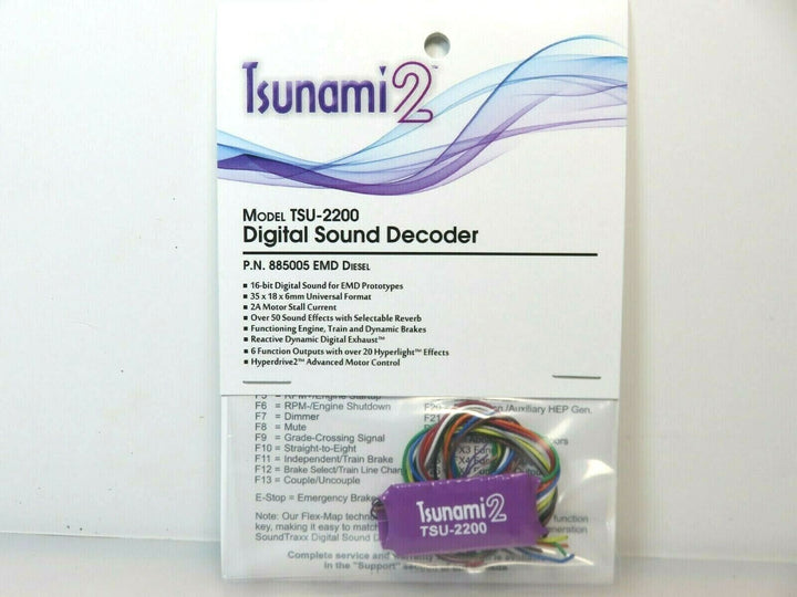SoundTraxx 885005 TSU-2200 Tsunami 2 Sound Decoder, 2 Amp, EMD Diesel Locomotive image 2