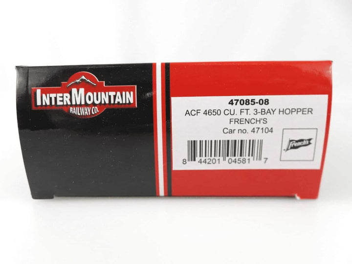 Intermountain 47085-08 HO Scale ACF 4650 3 Bay Hopper French's #47104 NIB image 2