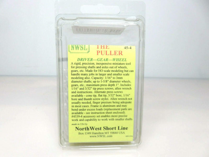 NWSL Northwest Short Line 45-4 The Puller HO Scale Wheel Driver Gear Puller NIB image 3