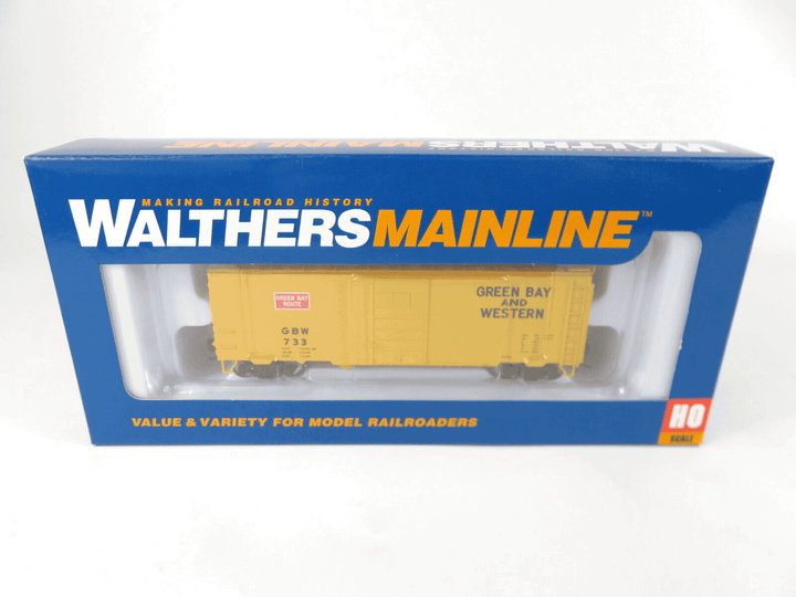 Walthers Mainline 910-2369 HO Scale 40' PS-1 Boxcar Green Bay &amp; Western #733 NIB image 1