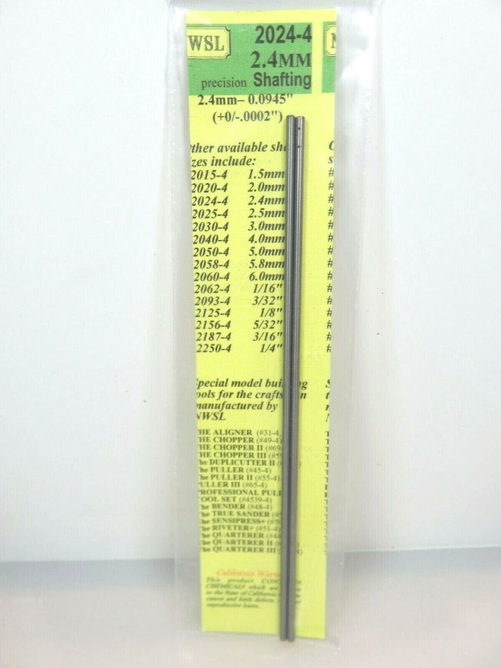 Northwest Short Line 2024-4 NWSL 2.4mm Shafting (2) 6 inch Pieces Ho Locomotives image 0
