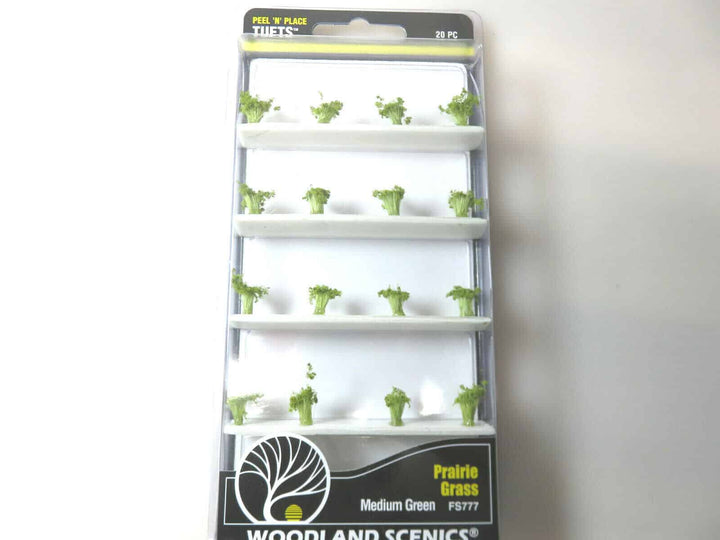 Woodland Scenics FS777 Medium Green Prairie Grass Peel 'n' Place Tufts image 3