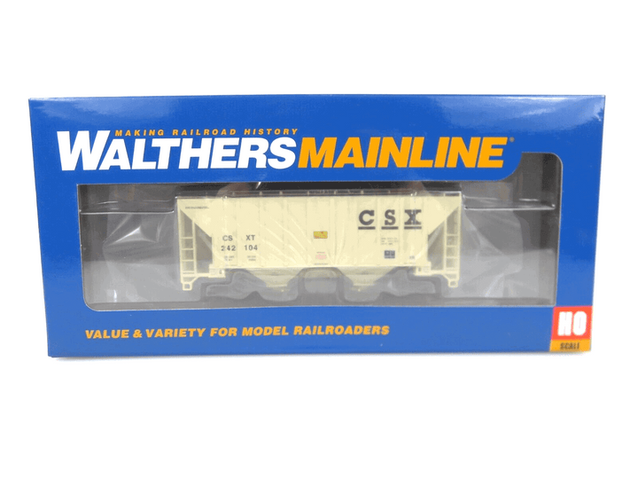 Walthers 910-7980 HO Scale CSX 37' 2980 cu ft. 2-Bay Covered Hopper #242104 image 1