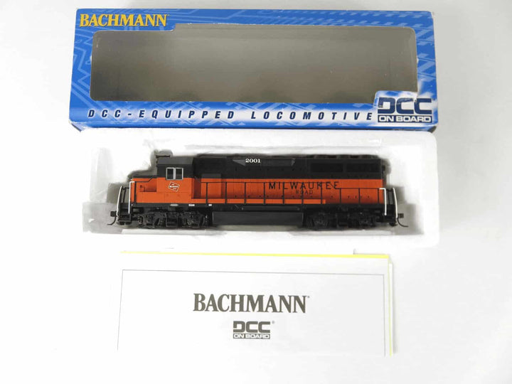 Bachmann 60308 HO Scale Milwaukee Road EMD GP40 Diesel Locomotive #2001 DCC NOS image 2