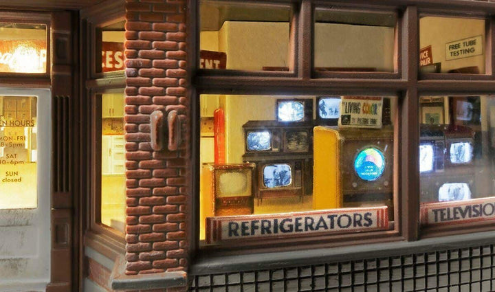 Woodland Scenics HO Scale BR5069 Built &amp; Ready Smith Brothers TV/Appliance Store image 4