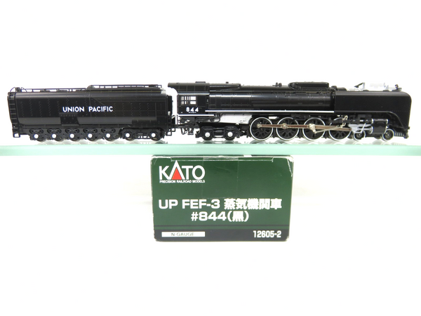 Kato 12605-2 N Scale UP Union Pacific 4-8-4 FEF-3 844 Excursion Steam Locomotive