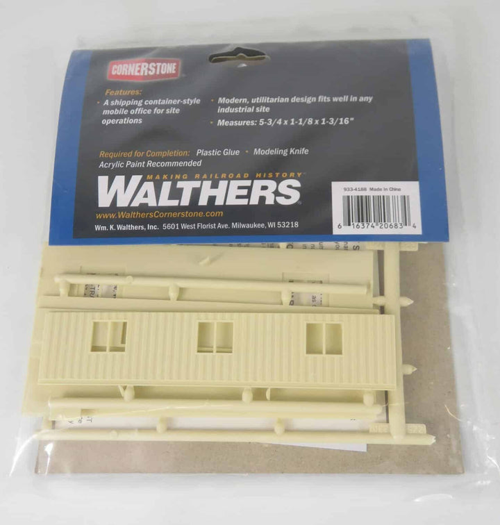 Walthers Cornerstone 933-4188 HO Transload Mobile Office Transload Facility Kit image 1