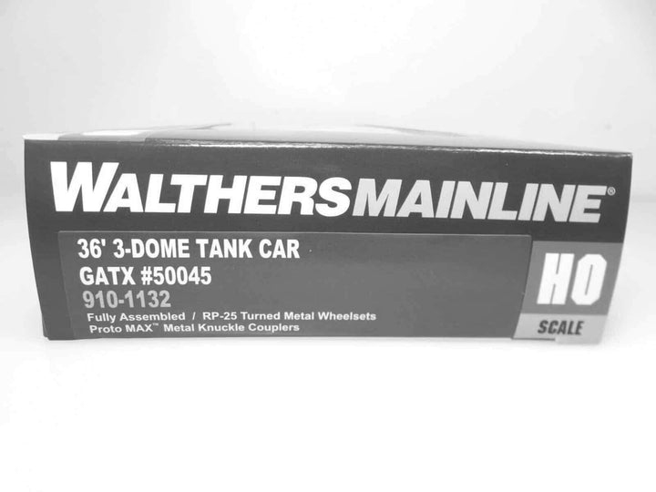 Walthers Mainline 910-1132 HO Scale 36' 3-Dome Tank Car GATX #50045 image 2